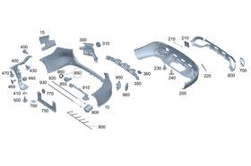 254-880-05-00 Mercedes-benz Genuine Basic Carrier Bumper