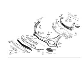 Mercedes-benz 292-885-10-00 Genuine Mercedes-benz Cover Bumper Area