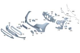 Mercedes-benz 294-885-05-00 Genuine Mercedes-benz Basic Carrier Bumper