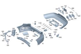 297-880-58-04 Mercedes-benz Genuine Bumper Lateral Support