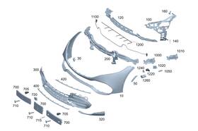 Mercedes-benz 297-885-07-04 Genuine Mercedes-benz Basic Carrier Bumper