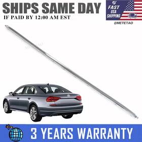 W2396c Metetao Fits 2016-2019 Vw Volkswagen Passat Chrome Rear Center Bumper Cover Molding