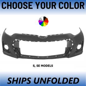To1000400 Micro Rim New Choose Your Color Painted Front Bumper For 2014-2016 Toyota Corolla S Se