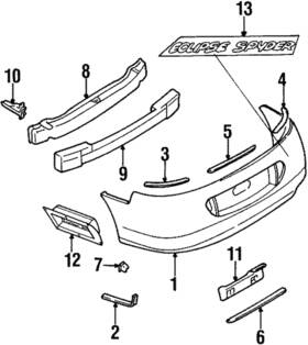 Mb908577 Mitsubishi Genuine Bumper Cover Retainer Plate