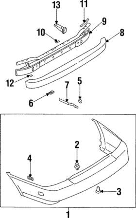 Mr287600 Mitsubishi Genuine Bumper Cover Side Bracket