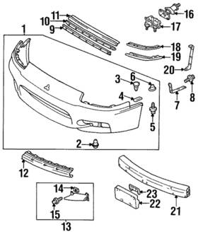 Mitsubishi Mr384023 Genuine Corner Shield Lower Bracket