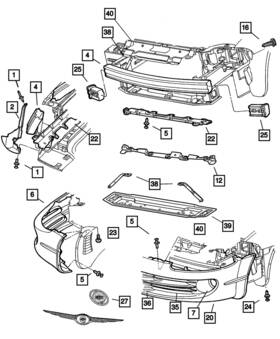 04805168ab Mopar Genuine Air Dam Duct 4805168ab