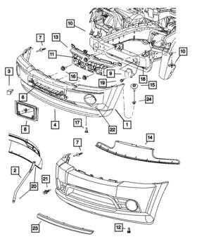 05029991ac Mopar Genuine Fascia Bracket 5029991ac
