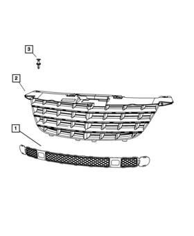 05155642aa Mopar Genuine Fascia Grille Lower 5155642aa