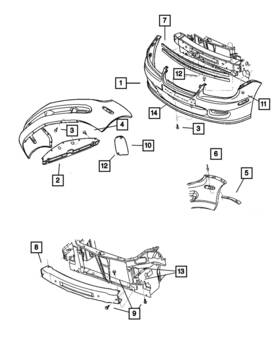 05303570ac Mopar Genuine Front Bumper Fascia Foam 5303570ac