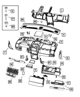1ds66bd5ab Mopar Genuine Instrument Panel Cover