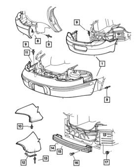 4805129 Mopar Genuine Bumper Fascia Brace Left