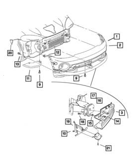 4848613 Mopar Genuine Front Fascia Panel Left