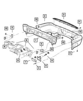 55076644 Mopar Genuine Fascia Bracket Right
