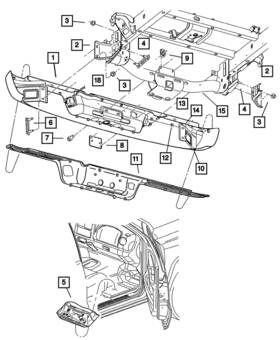 55077109ac Mopar Genuine Bumper To Frame Rail Bracket Left