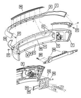 55077631aa Mopar Genuine Front Bumper - Panel