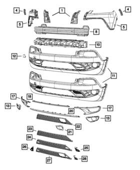 5lt10tzzae Mopar Genuine Front Upper - Fascia