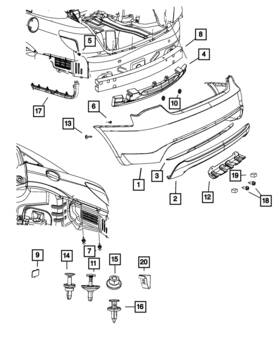 68081562ae Mopar Genuine Fascia - Bracket