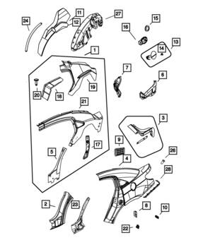 68081891ad Mopar Genuine Fascia Bracket Left