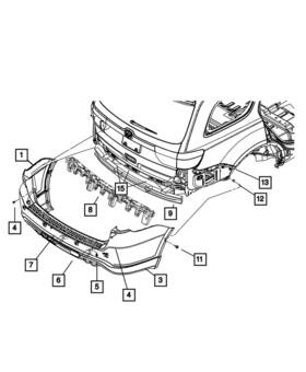 Mopar 68092112aa Genuine Rear Lower Fascia