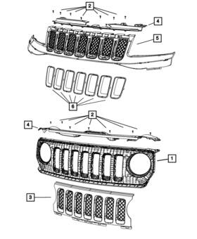 Mopar 68109866aa Genuine Insert Grille
