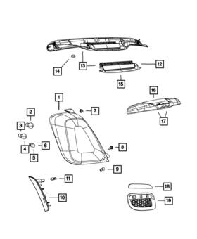 68154574aa Mopar Genuine Fascia Bezel Right