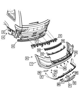 68158192aa Mopar Genuine Retainer