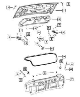 68175180aa Mopar Genuine Closeout Panel Right