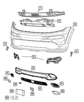 68188234aa Mopar Genuine Fascia Grille