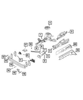 68295468aa Mopar Genuine Sensor Mounting Bracket