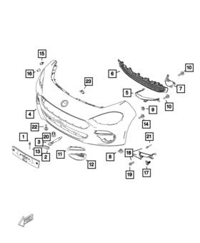 68333404aa Mopar Genuine Fascia Bracket Right