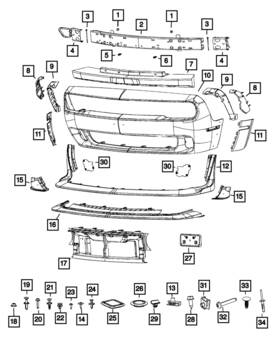 68395946ab Mopar Genuine Front Fascia Support