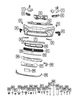 68411418ae Mopar Genuine Front Bumper Bracket Right