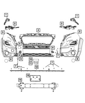 68438604aa Mopar Genuine Headlamp Mounting Bracket Left