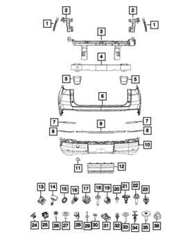 68591245ab Mopar Genuine Fascia Bracket Left