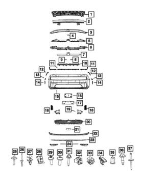 68592384ab Mopar Genuine Front Fascia Support