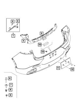 68607106aa Mopar Genuine Fascia Bracket Right