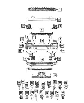 68631467aa Mopar Genuine Fascia Support Bracket