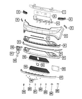 6ch61sz7aa Mopar Genuine Fascia Molding Left