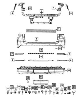 6sf25gxhac Mopar Genuine Hitch Bezel