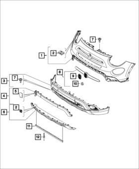 6vq37tzzaa Mopar Genuine Front Fascia Extension