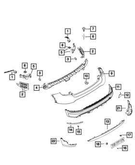 6vq40tzzaa Mopar Genuine Rear Lower Fascia