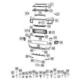 6vv62gxhaa Mopar For Jeep Grand Cherokee L 2021-2023 Tow Hook Cover