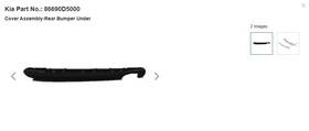 Mopar 86690d5000 New Oem 100% Original Kia Cover Assembly-rear Bumper Under Instock