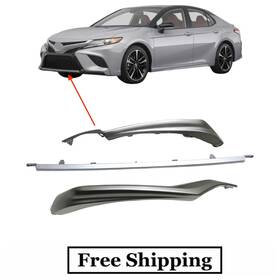 5312206130 Motivpart Fits 2021-23 Toyota Camry Xse Se Front Bumper Grille Trim Left Right Set Silver