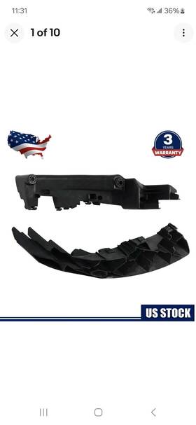Ch1043109 Motoku Uq6z8h Set Of 2 Front Bumper Headlight Bracket For Jeep Grand Cherokee 14-21