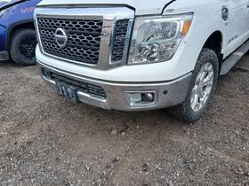 105-60005a Nissan Local Pickup Only Front Bumper Chrome With Fog Lamps Fits 16-19 Titan Xd 14271