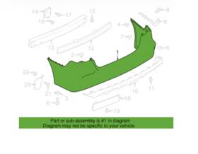 85022-4fu0j Nissan 85022-4fu0h 2017-2019 Sentra Nismo Rear Bumper Oem