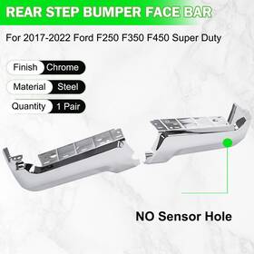 C724 Nixface 2 Chrome Rear Bumper Face Bar For 2017-2022 Ford F250 F350 Without Sensor Hole