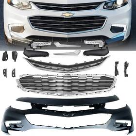 Eb2zwfmal1614pc Nyason 15pc For Malibu Lt 2016-2018 Bumper Cover Grille Led Turn Fog Light With Brackets